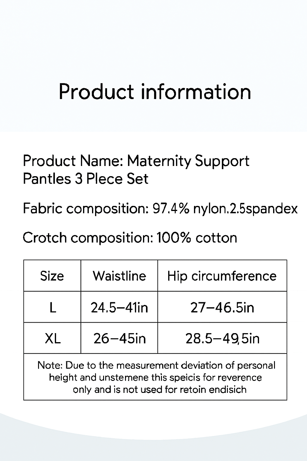 Maternity Support Panties 3 Piece Set
